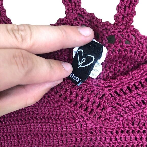 Windsor Crochet Crop Top Small Red - Picture 4 of 4